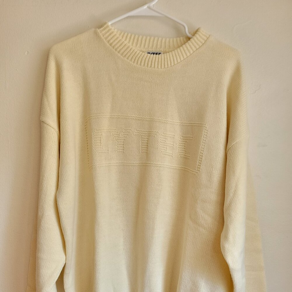 CYTEC Sweater Women Size XL Cream Crew Neck Long Sleeve Acrylic NWT